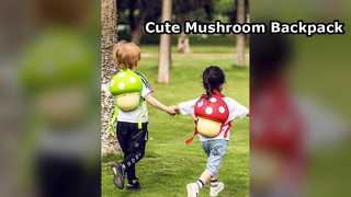 Cute Mushroom Backpack for Kids School Book Bag